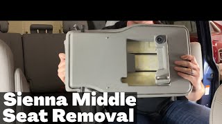 How to Remove Middle Seat Toyota Sienna 2022