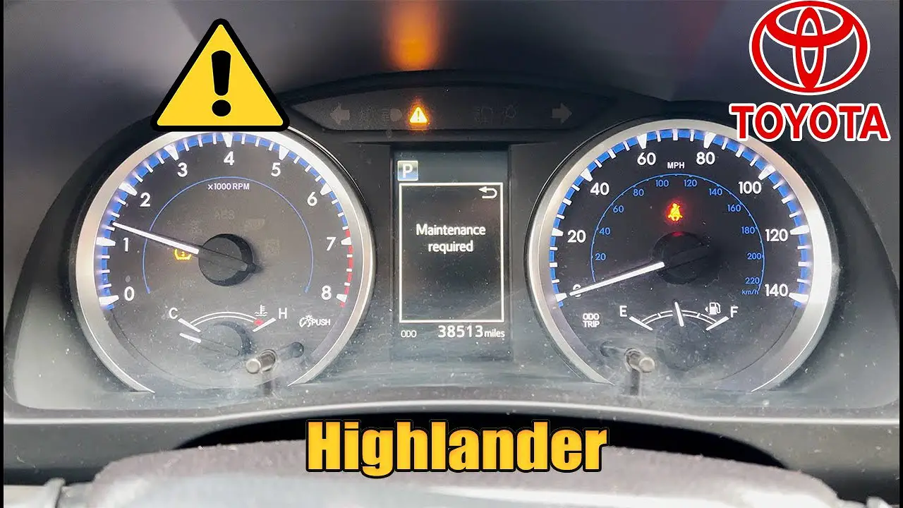 How to Reset Maintenance Light on Toyota Highlander 2019