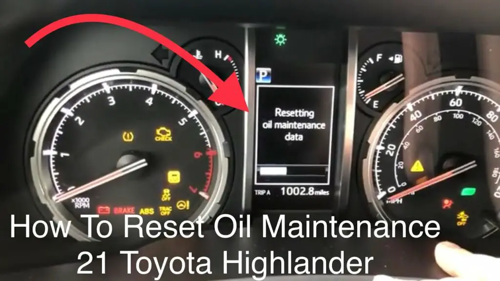 How to Reset Oil Life on Toyota Highlander - DIYCarExpert