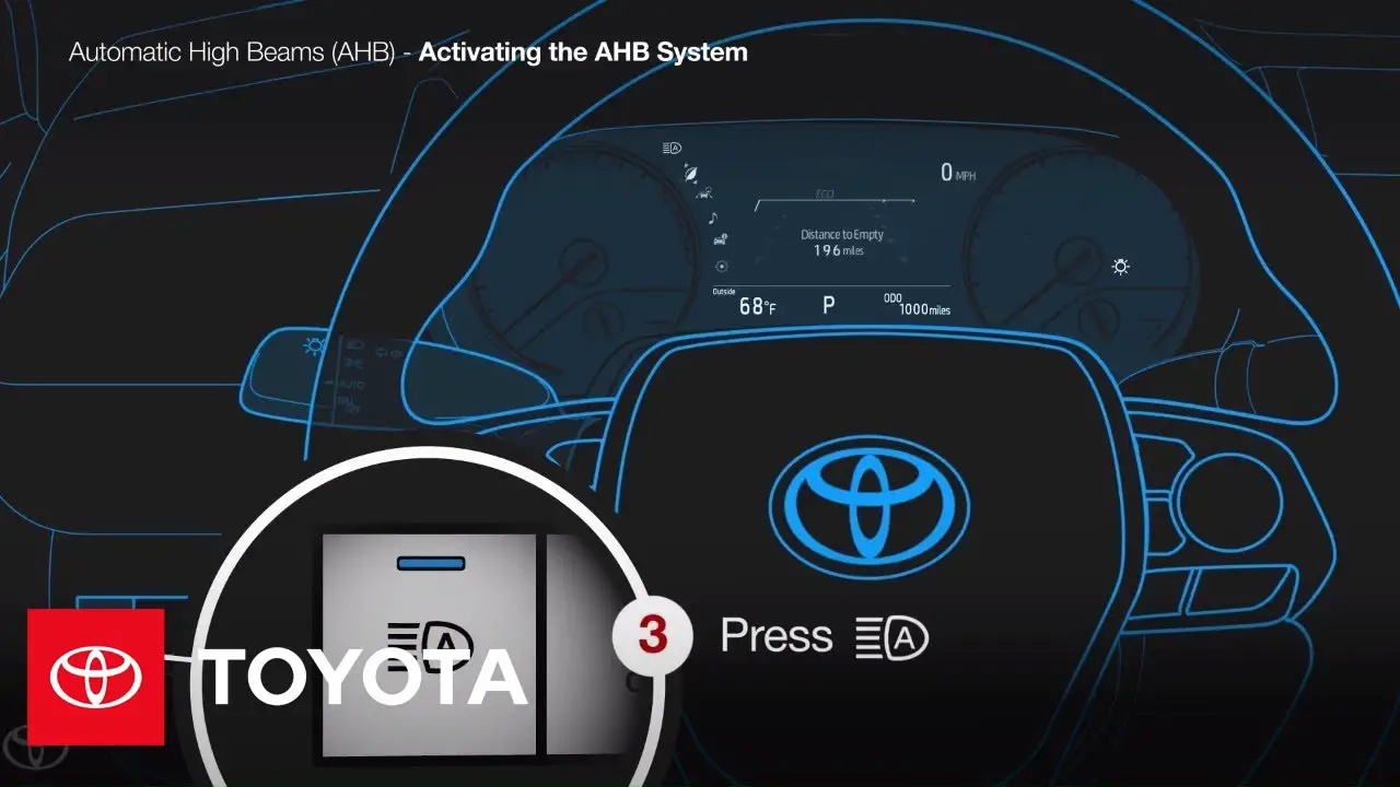 How to Turn on Auto High Beam Toyota