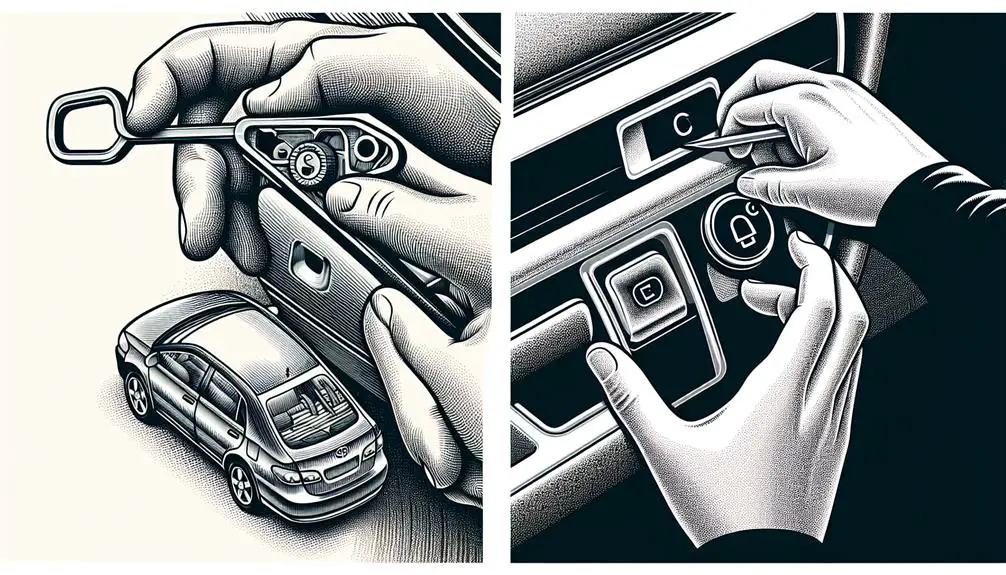 unlocking toyota corolla trunk