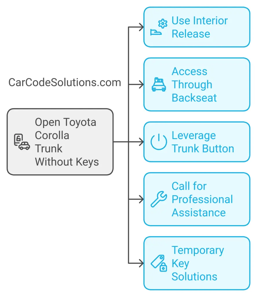 How to Open Toyota Corolla Trunk Without Keys