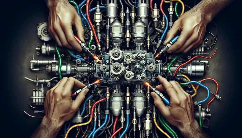 connecting spark plug wires